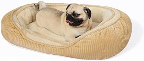 מיטת כלבים של ג'ופטי לכלב קטן | גודל גדול L32 ”X W22” | עד 20 פאונד | מחוץ לקופסה | עיצוב משולב | נעים